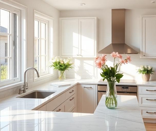 Spotless bright kitchen cleaned by Sweet Home Cleaning